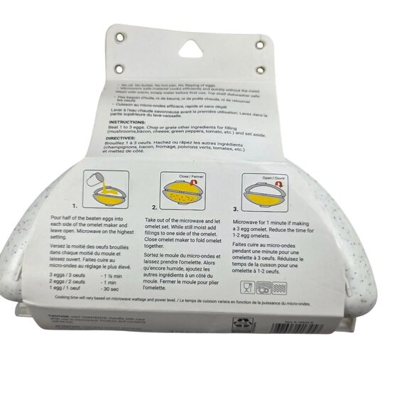 Microwave Omelet Maker - Fast Breakfast Tool Plastic White By Culinary Elements - Picture 2 of 5